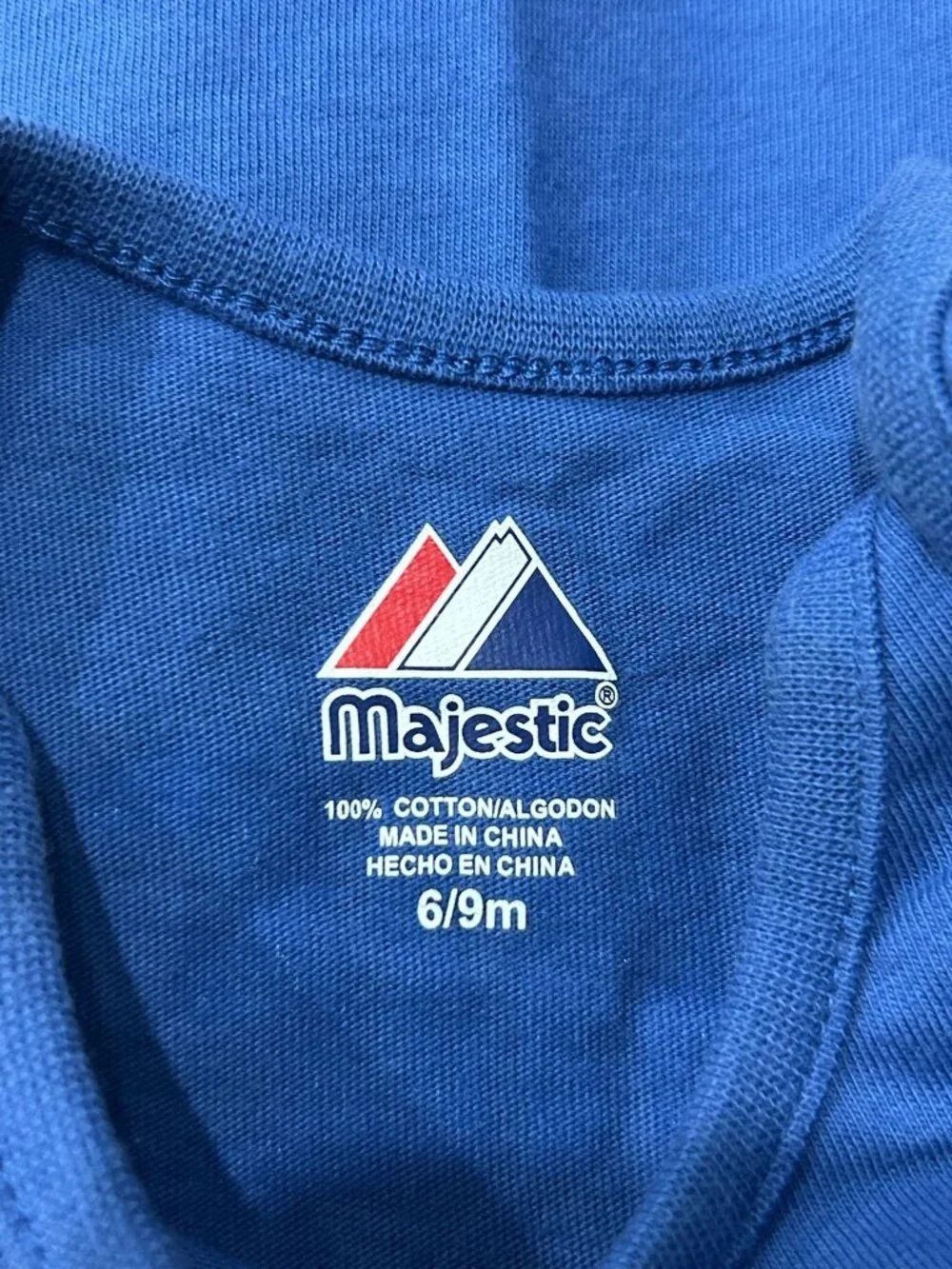 Majestic 6/9M Blue Baby Tee Los Angeles Dodgers Ethier 16 Nostalgia Core NWT